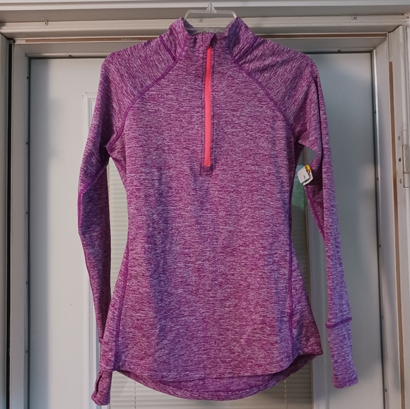 Tangerine Tops - SALE 3 for $18 - Tangerine Purple/Pink 1/4 Zip Long Sleeve Top Size Small